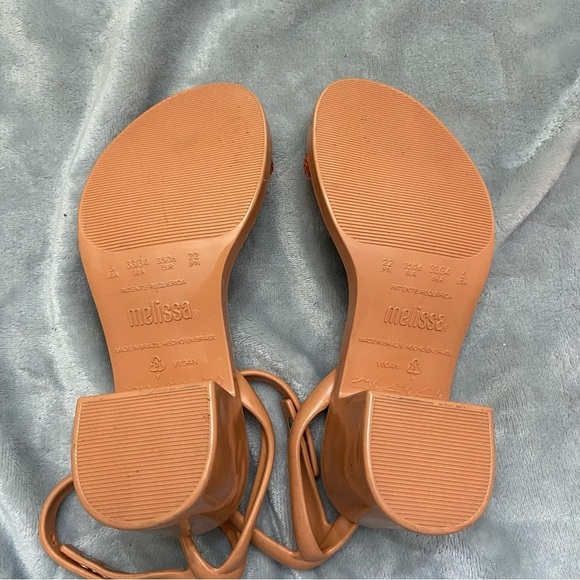 New! Melissa shiny heel jelly block heeled sandals - Picture 10 of 10